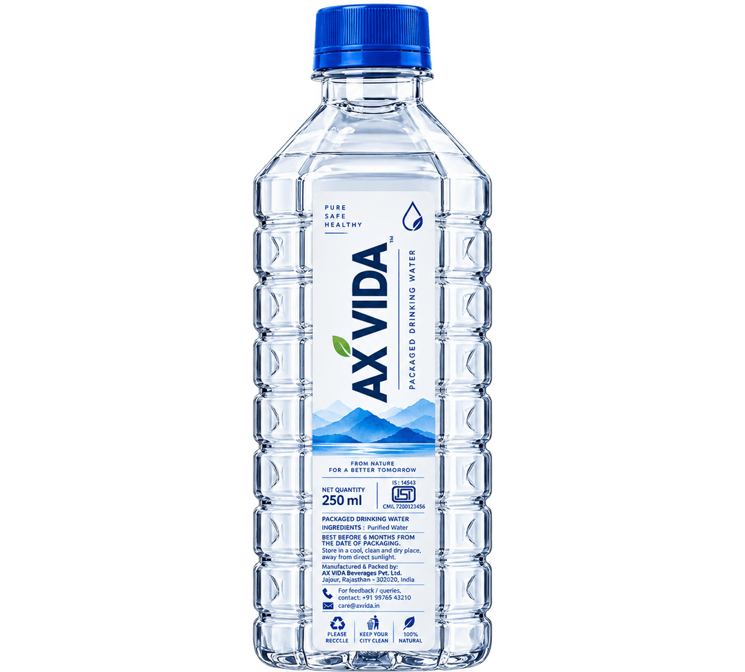 AX VIDA packaged drinking water bottle